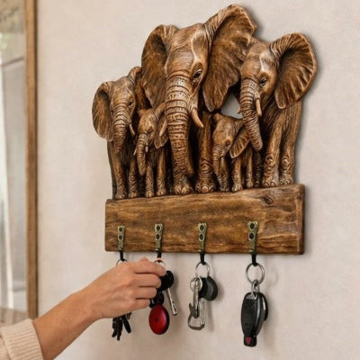 porte clé mural en bois elephantkeys original