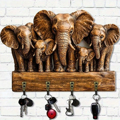 porte clé mural en bois elephantkeys pratique