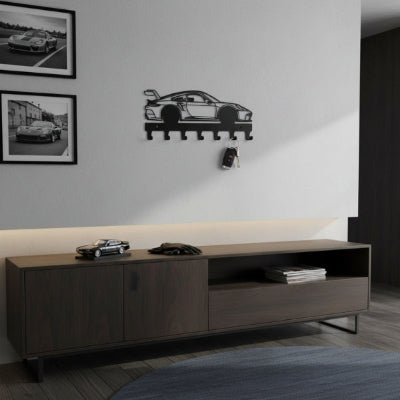 porte clés mural voiture course cadres commode bois