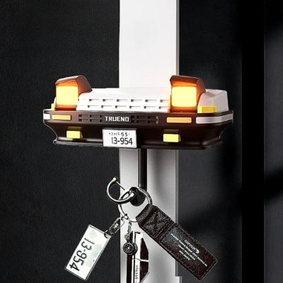 porte clé mural forme capot voiture AE86 blanc