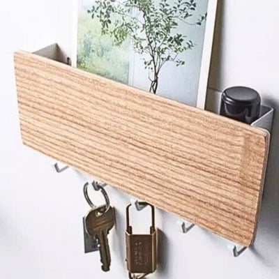 porte clés mural bois carte postale arbuste