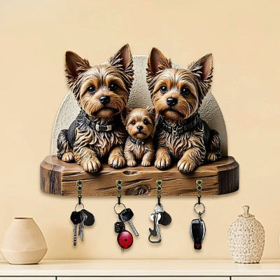 porte clés mural bois yorkshirekeys sculpté
