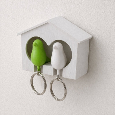 porte clés mural couple lovesingers vert blanc