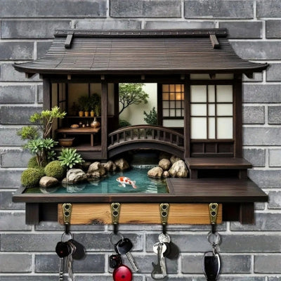 porte clés mural en bois japankeys esthétique