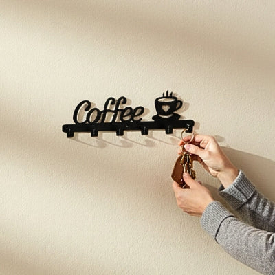 porte clés mural tasse café robuste