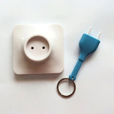 porte clés muraux prise ludique bleu