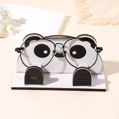 porte lunettes en bois animal panda