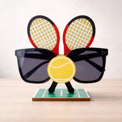 porte lunettes en bois optisport tennis