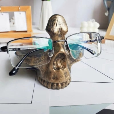 porte lunettes original skullbronze gothique