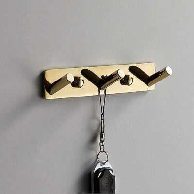 porte manteau doré trois crochets obliques