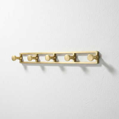 porte manteau doré mat cinq crochets 