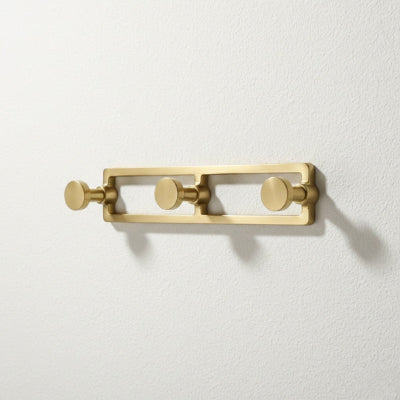 porte manteau doré mat trois crochets 