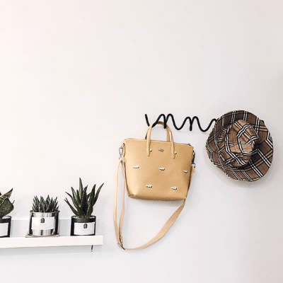 plantes étagère sac chapeau pendus porte manteau fil noir