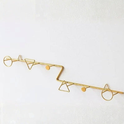 porte manteau mural doré crochets géométriques modèle forme zigzag