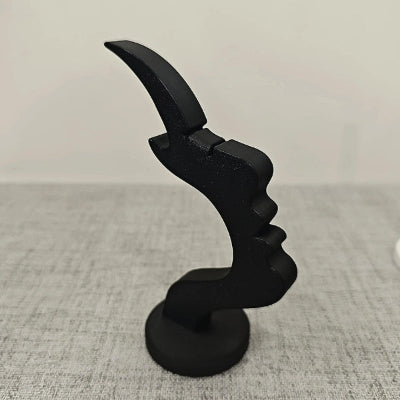 presentoir lunettes profil visage artistique plastique noir