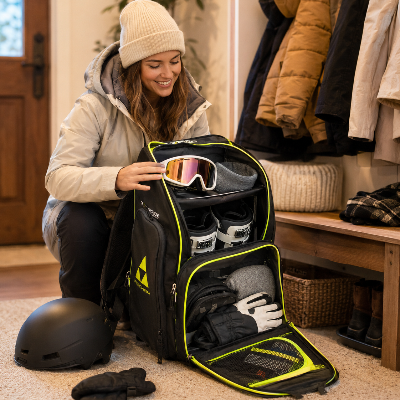 sac de chaussure de ski alpinegear ordonné