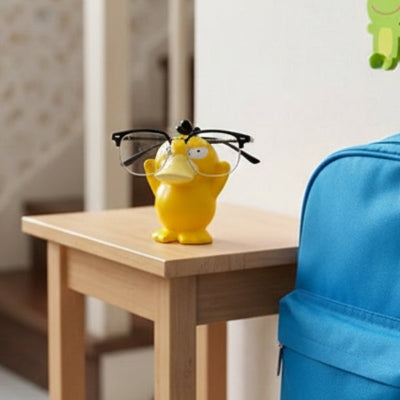 support de lunettes canard jaune cartable école bleu