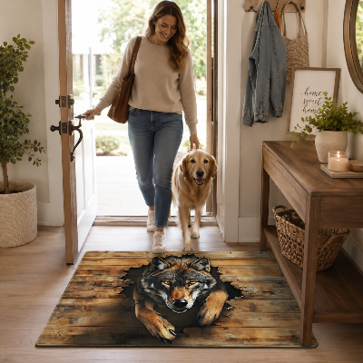 tapis d'entrée absorbant wolfstep image loup