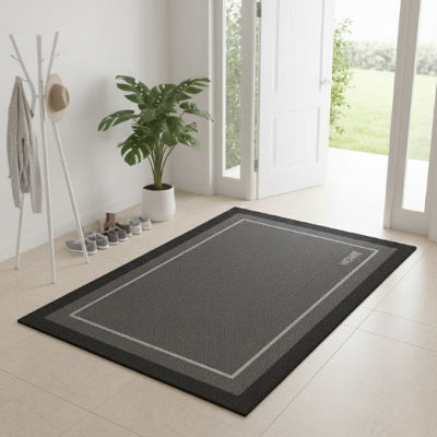tapis d'entrée absorbant gris porte manteau entrée blanche