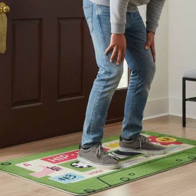 tapis d'entrée intérieur cassette rétro hip hop vert original