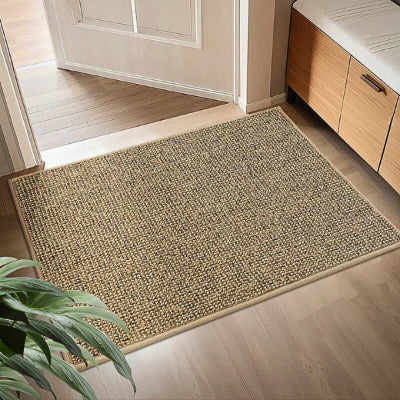 tapis d'entrée coloris miel clair entrée porte blanche