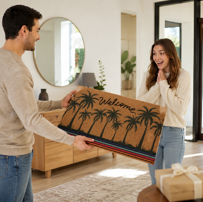tapis entrée intérieur palmstep cadeau original