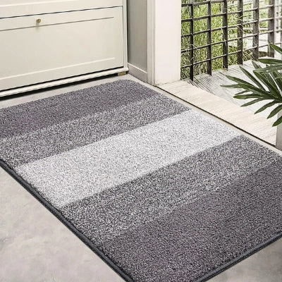 Tapis entrée intérieur tapis antidérapant et anti-poussière nuances gris
