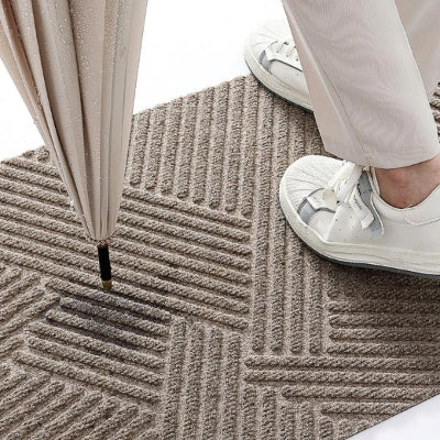 Tapis entrée intérieur tapis antidérapant et anti-poussière parapluie beige