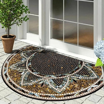 tapis entrée mosaïque original soleil