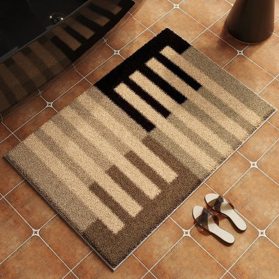 tapis pour entrée brownline intemporel rayures marron