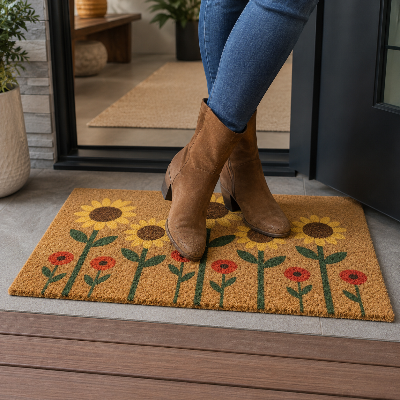 tapis pour entrée sunflowermat coloré