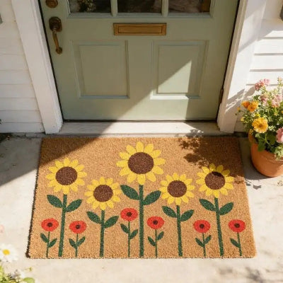 tapis pour entrée sunflowermat tournesols