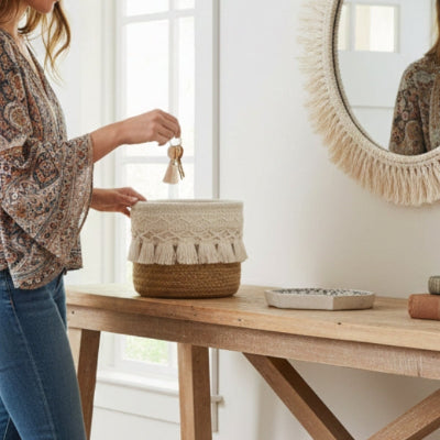 main range clés dans vide poche style bohème