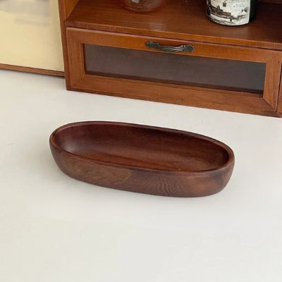 vide poche entree bois noyer massif grande taille